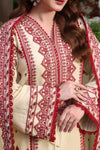 3PC DHANAK EMBROIDERED SHIRT WITH DHANAK EMBROIDERED SHAWL & TROUSER 672