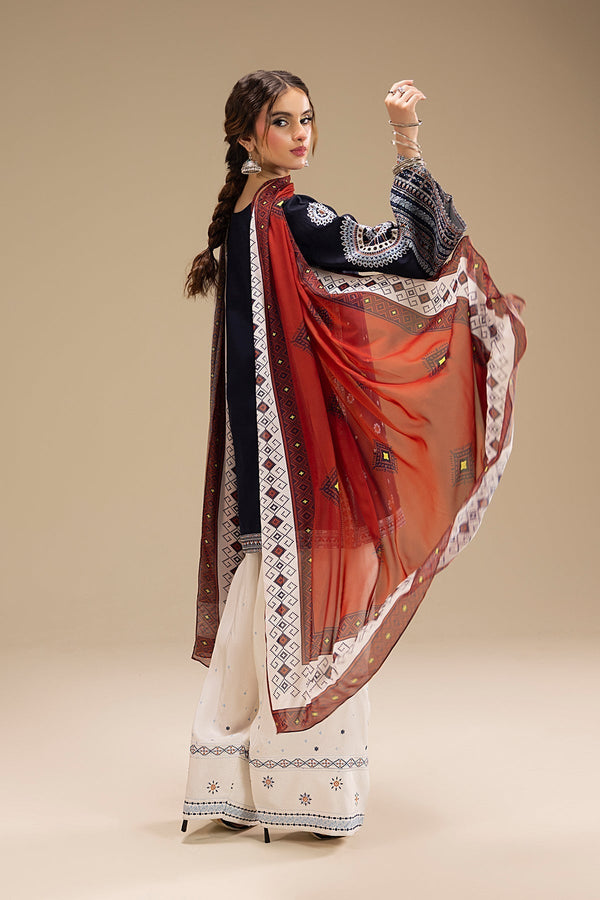 '- UNSTITCHED 3PC DHANAK EMBROIDERED SUIT 241