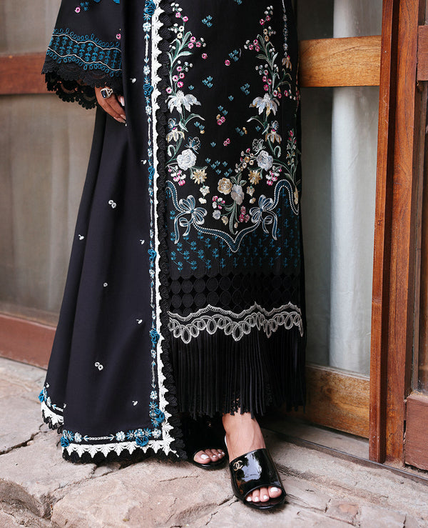 Dhanak-3PC Embroidered Shirt with Dhanak Embroidered Dupatta -113