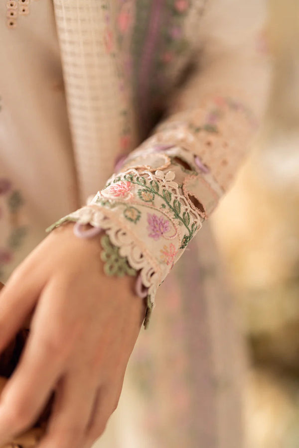 3PC LAWN EMBROIDERED SHIRT WITH COTTON NET EMBROIDERED DUPATTA AND TROUSER - 10013