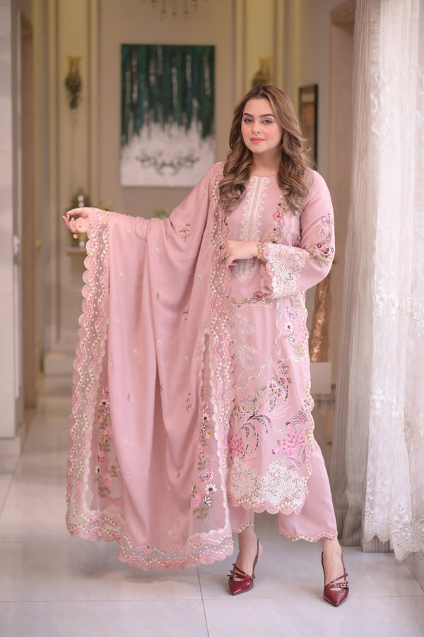 Lawn Unstitched Embroidered Collection with Chafoon Dupata 701