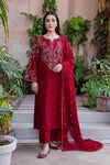 Dhanak Embroidered 3pc Suit With Chiffon Embroidered Dupatta 727