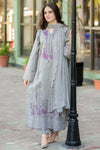3 Piece - Unstitched Fully Embroidered DhanakFabric v48