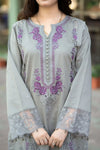 3 Piece - Unstitched Fully Embroidered DhanakFabric v48