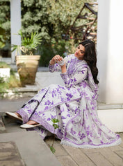 ANEELAS UNSTICH PRINTED LAWN EMBROIDERY DRESS 3 PIECE  518