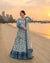 FAIZA SAQLAIN3PC LAWN EMBROIDERED SHIRT WITH NET EMBROIDERED DUPATTA AND TROUSER V718