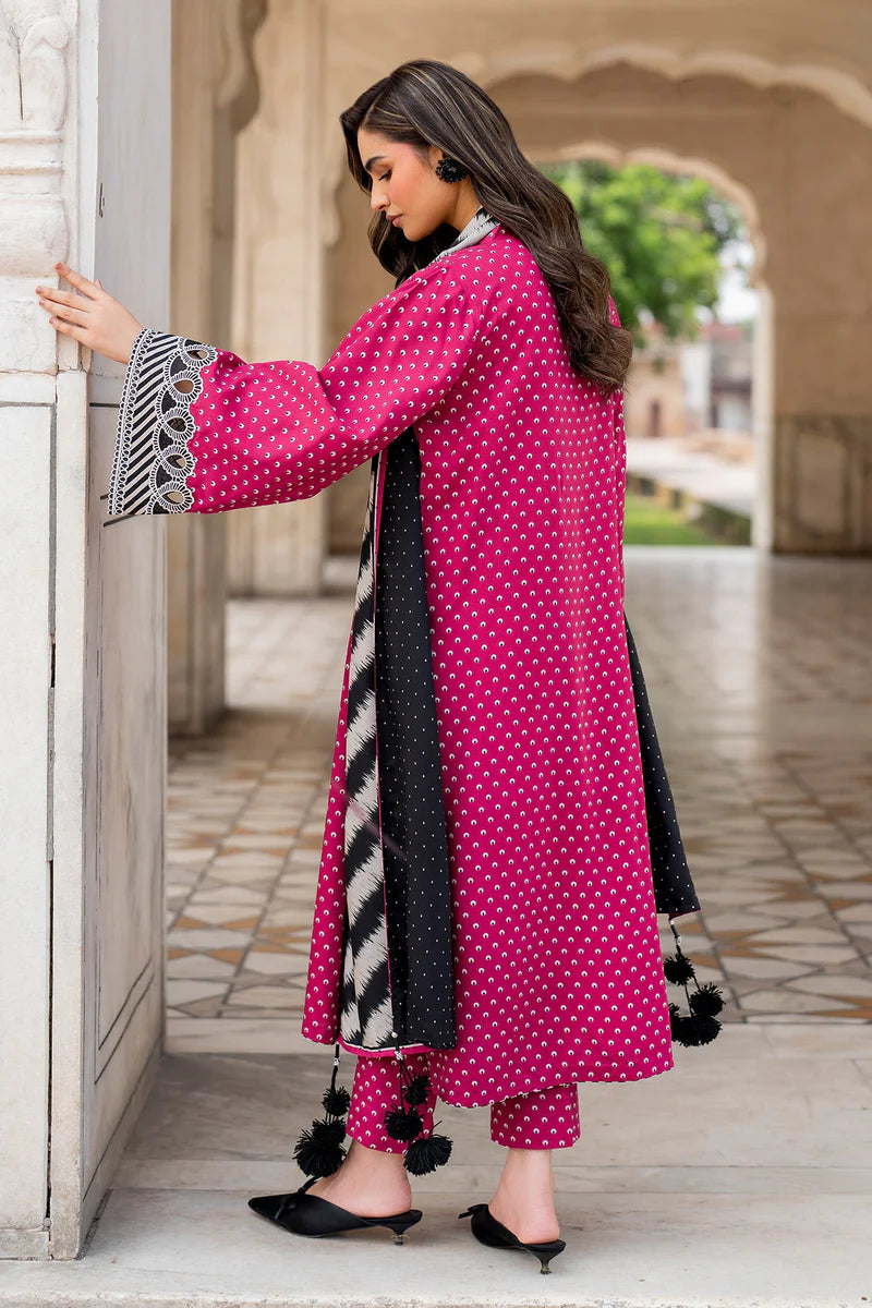 3 Piece Digital Printed Lawn Shirt Trouser with Lawn Dupatta BQ 411