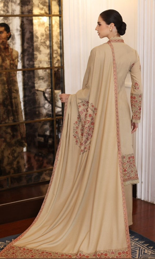 Dhanak 3PC Embroidered With Dhanak shawl Embroidered -242