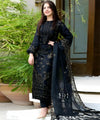 Black Linen 3PC Embroidered-1020W