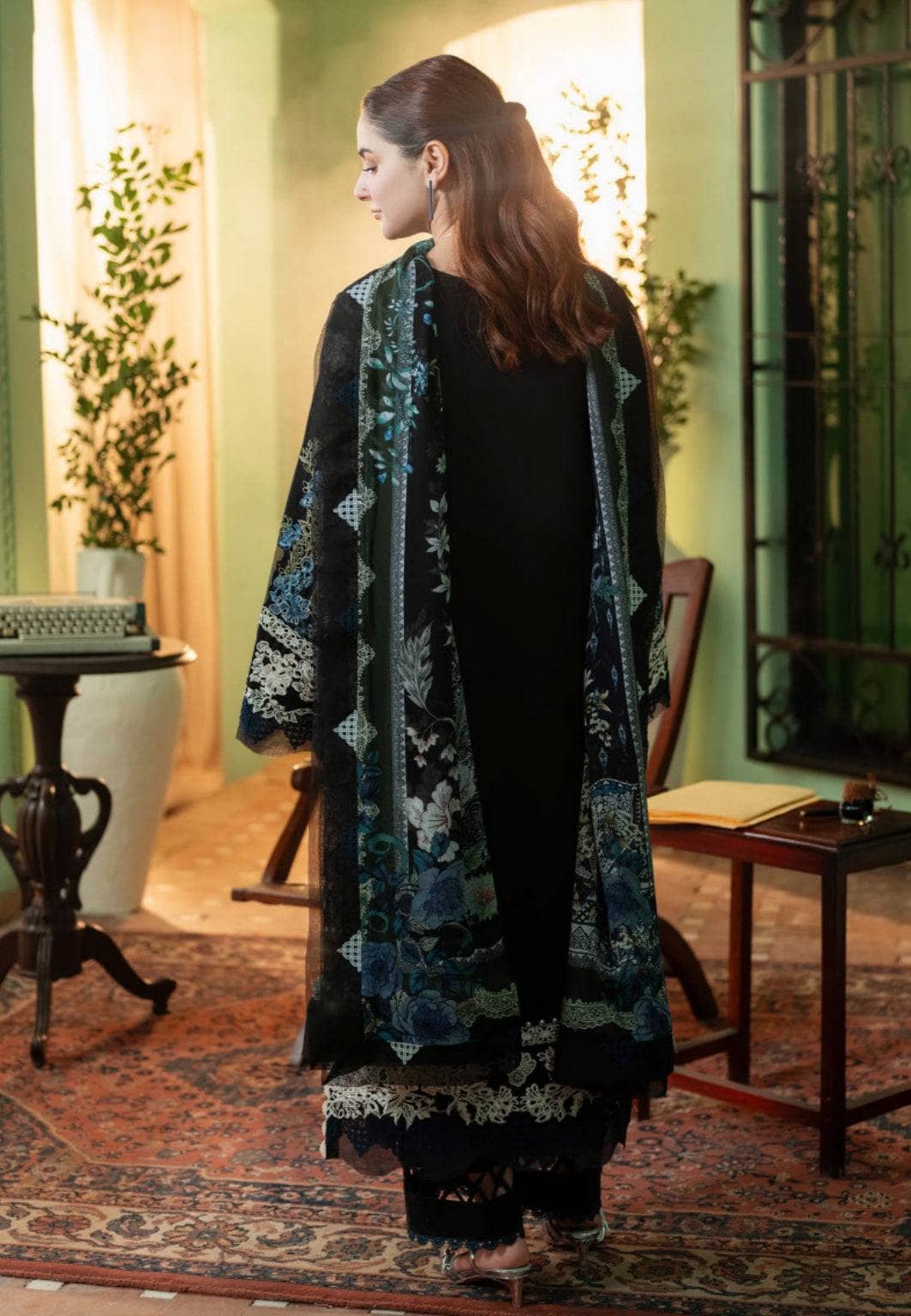 JADE CHIKANKARI EMBROIDERED DHANAK - 3PC UNSTITCHED 257