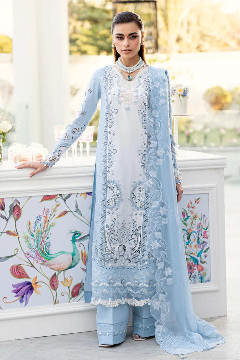 3 Pc Embroidered Lawn Shirt with Embroidered Chifoon Dupatta With Patches CS 2645
