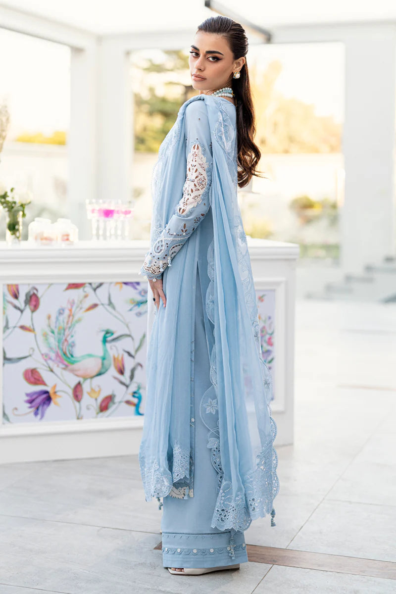 3 Pc Embroidered Lawn Shirt with Embroidered Chifoon Dupatta With Patches CS 2645