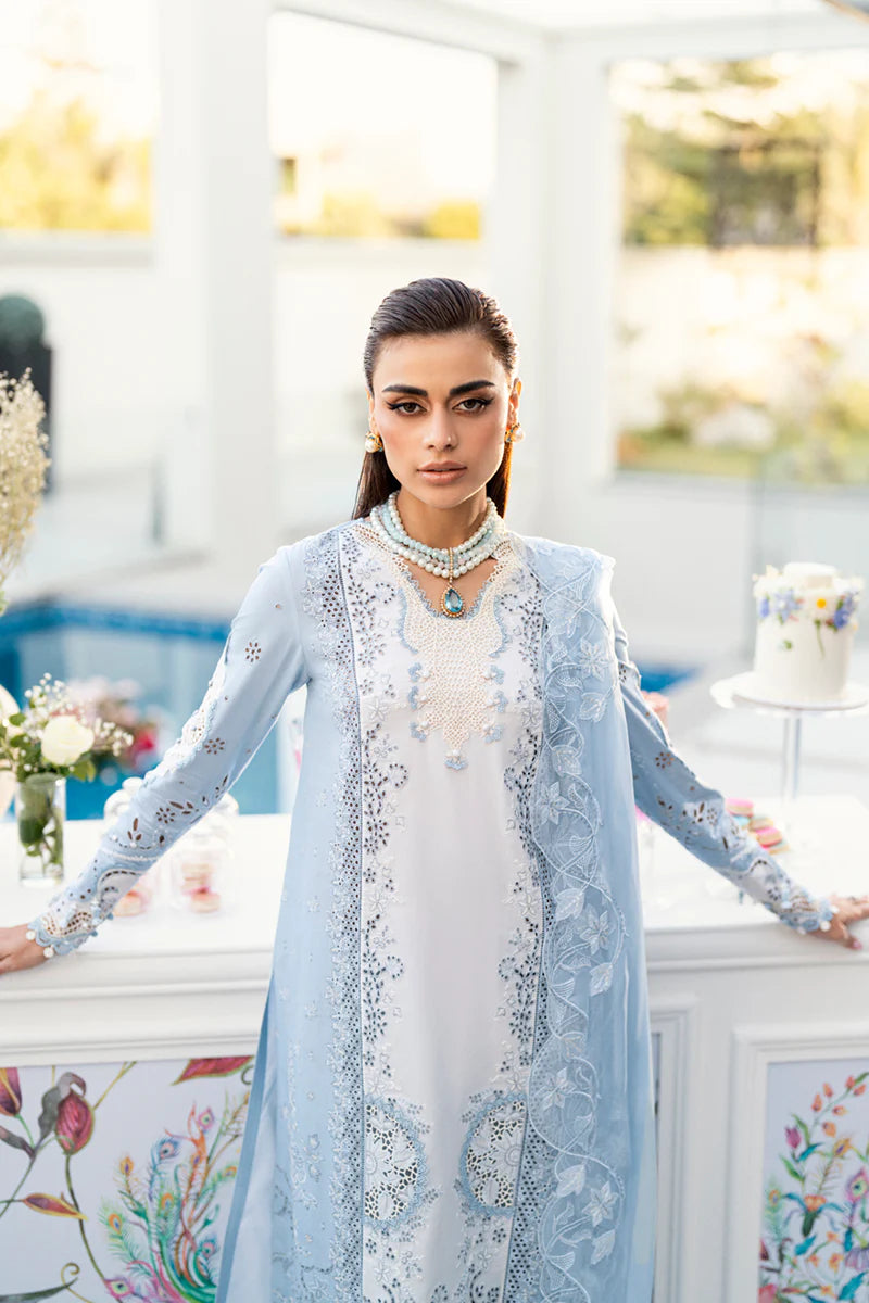 3 Pc Embroidered Lawn Shirt with Embroidered Chifoon Dupatta With Patches CS 2645