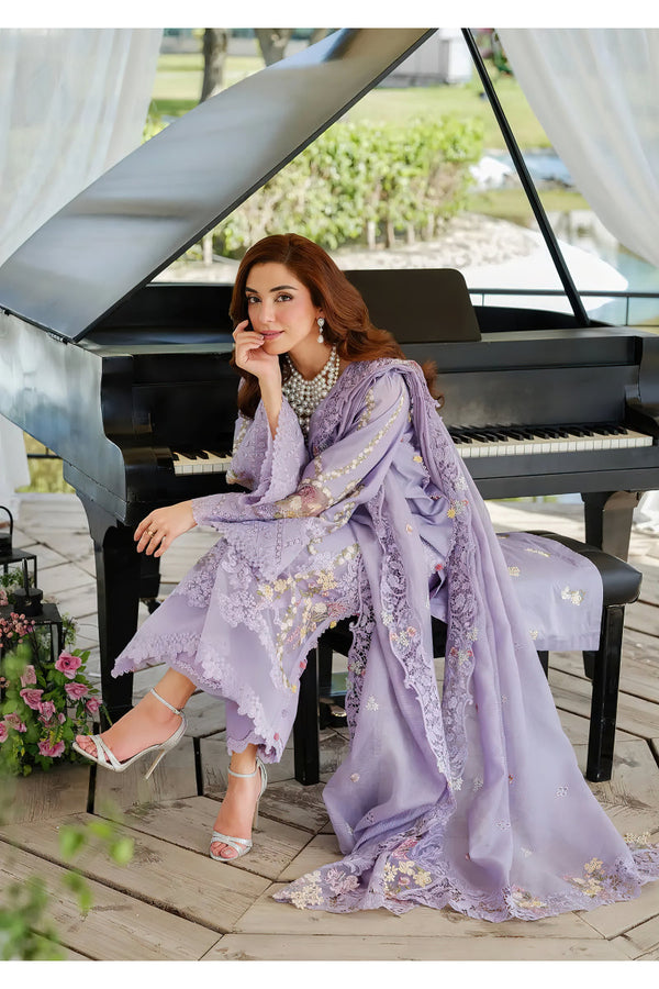 Dhanak Unstitched Fully Embroidered chiffion Embroidered Dupatta 726