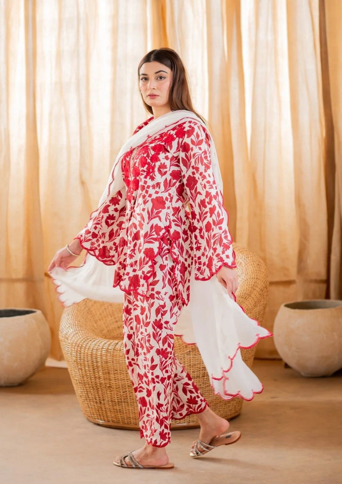 Digital Printed Lawn Shirt  Digital Printed Lawn trouser  Digital Printed Monar Dupatta C 502