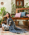3PC-Printed Lawn Shirt With Voile Printed Dupatta-1542
