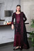 ZAIB-3PC DHANAK EMBROIDERED SHIRT WITH DHANAK EMBROIDERED SHAWL AND TROUSER V63