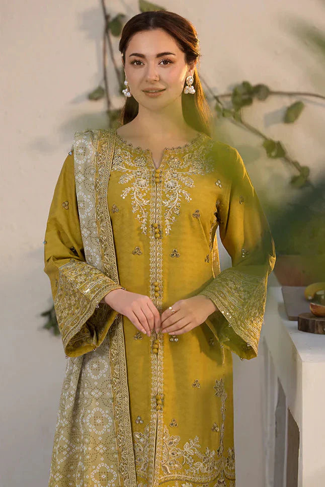 Dhanak-3PC Embroidered Shirt with Digital Twill Printed Shawl 260