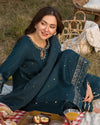 Lawn-3PC Embroidered Shirt with Organza Embroidered Dupatta- 1350 L