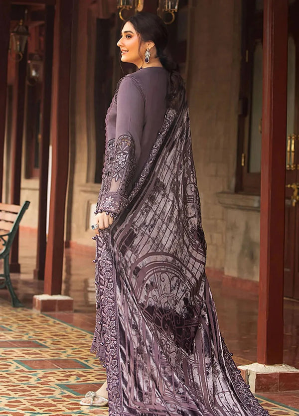 Maria B Embroidered Suit Unstitched 3 Piece Suit V64