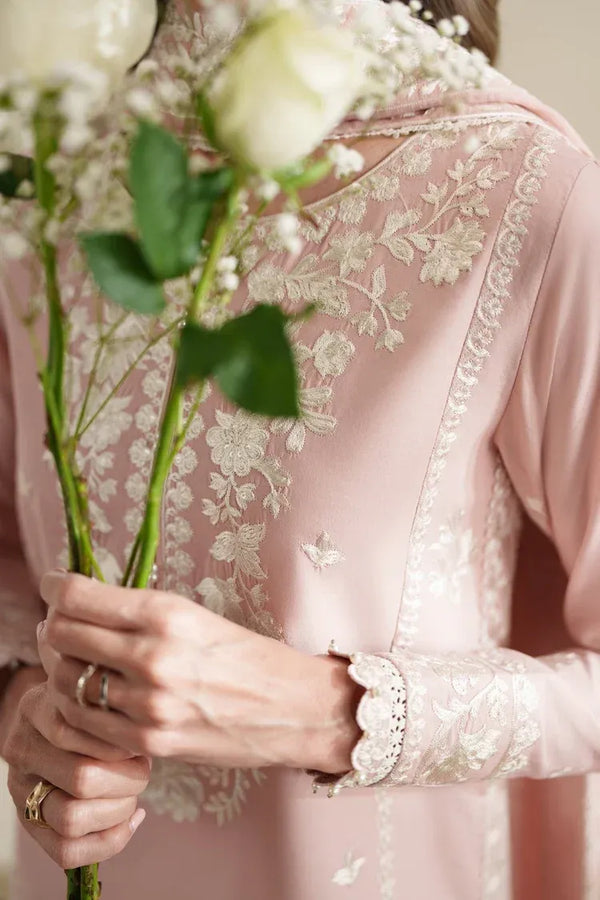 DHANAK EMBROIDERED SHIRT WITH CHIFFON EMB DUPATTA AND TROUSER V61