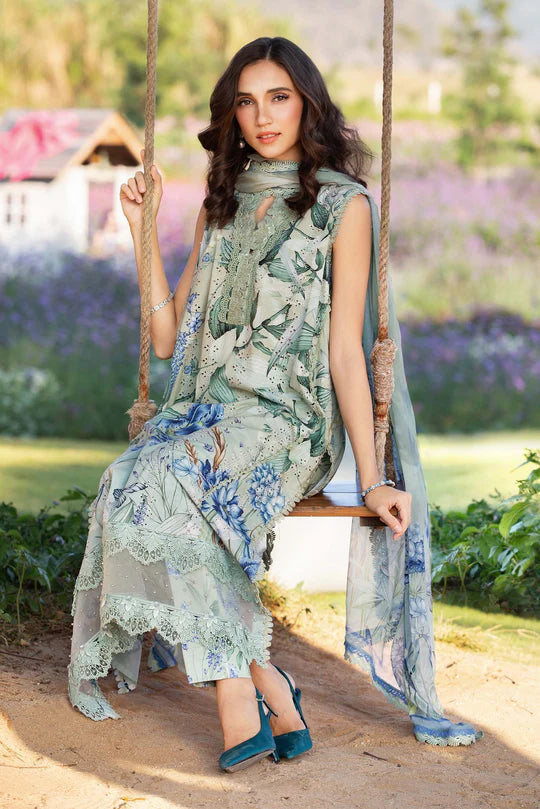 3 Piece Unstitched Printed Lawn Suit 10006