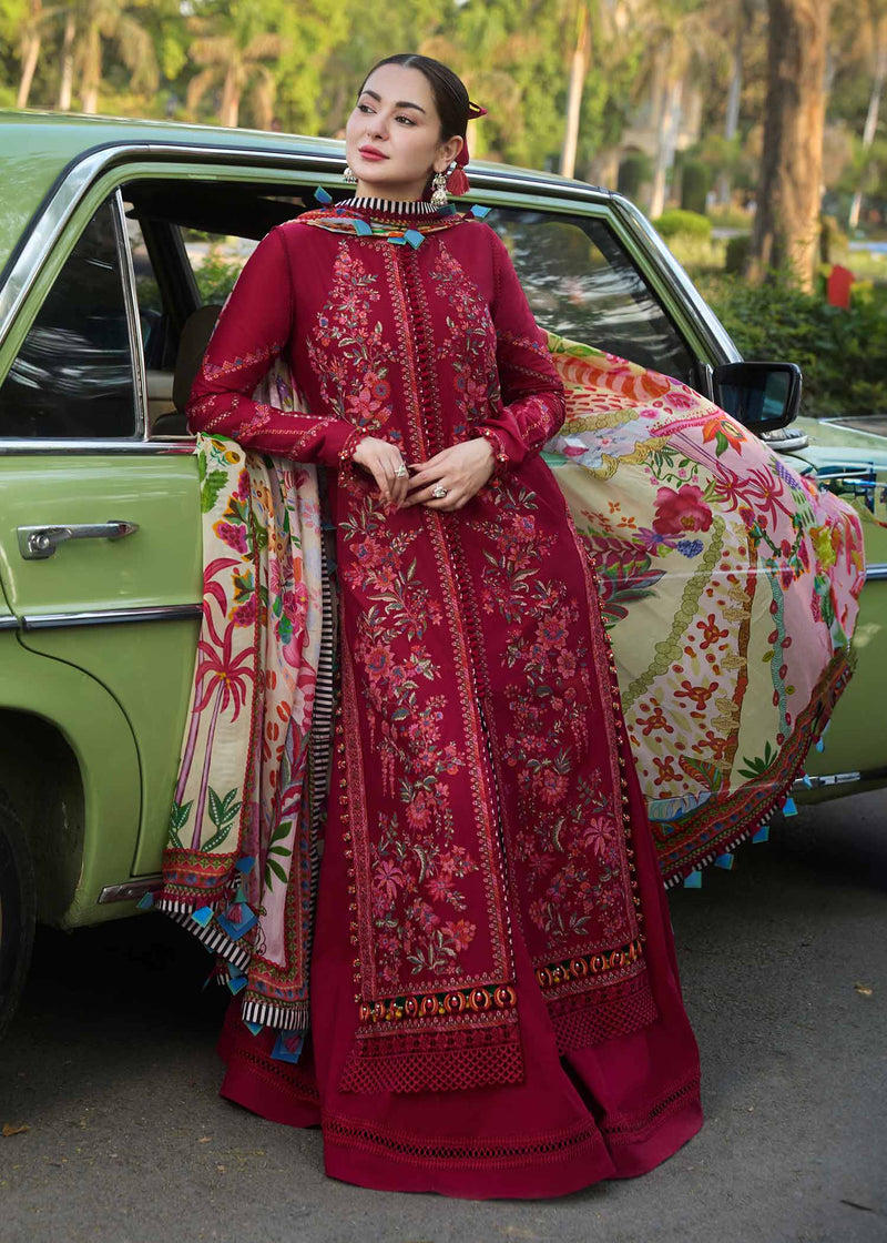 HUSSAIN REHAR 3PC UNSTITCH WINTER SUTE - 675