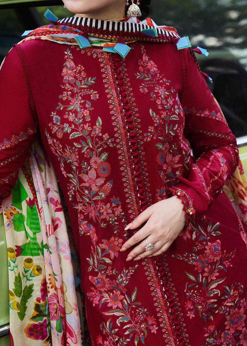 HUSSAIN REHAR 3PC UNSTITCH WINTER SUTE - 675