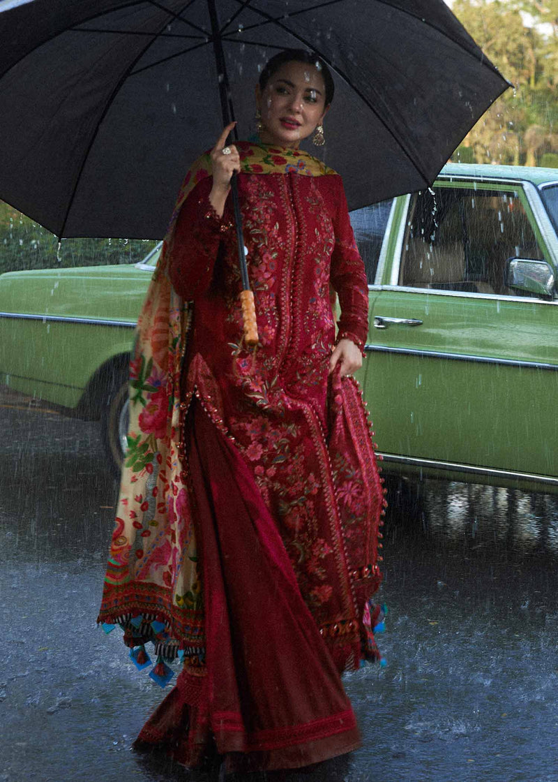 HUSSAIN REHAR 3PC UNSTITCH WINTER SUTE - 675