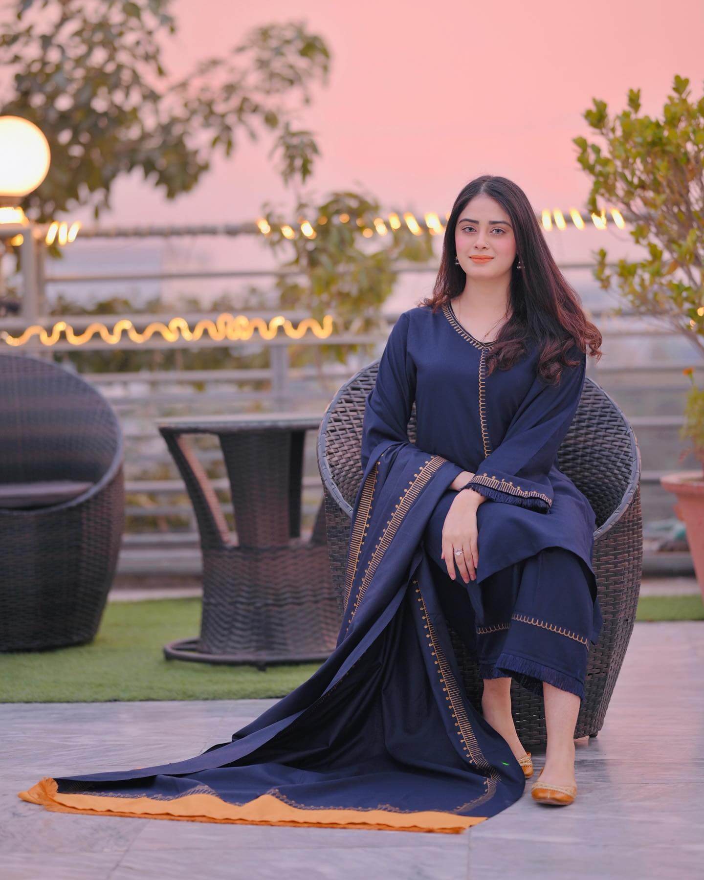 3 Piece Dhanak Shirt with Printed wool shawl BR-1145
